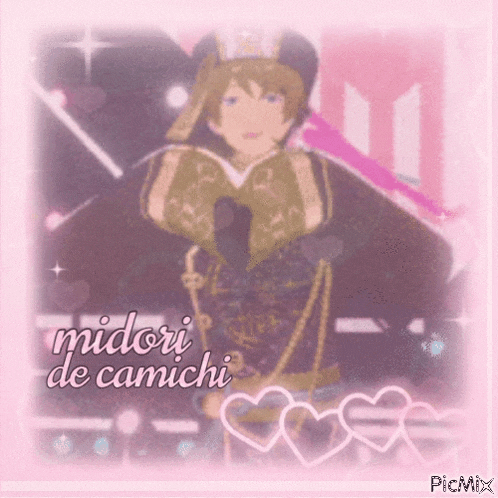 a picture of a person with the name midori de camichi written on it