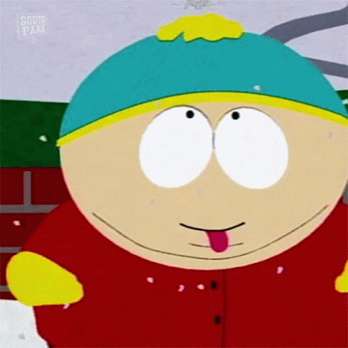 Eating A Snowflake Eric Cartman GIF