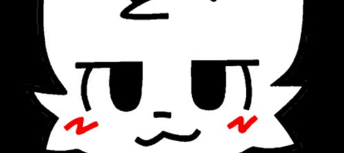 a black and white drawing of a cartoon character
