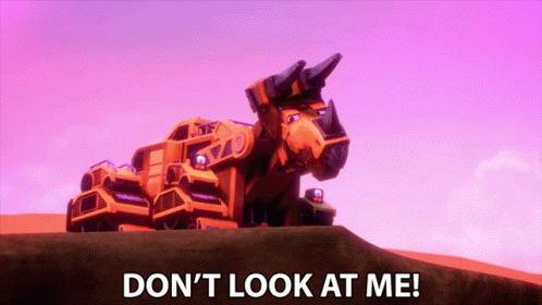 Dont Look At Me Dozer GIF - Dont Look At Me Dozer Dinotrux GIFs