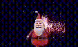 Santa Running To The Earth On The Way GIF - Santa Running To The Earth On The Way Santa Claus GIFs