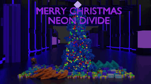Neon Divide Merry Christmas GIF - Neon Divide Merry Christmas Christmas GIFs
