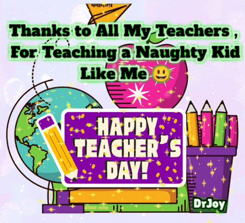 a happy teacher 's day card from dr joy