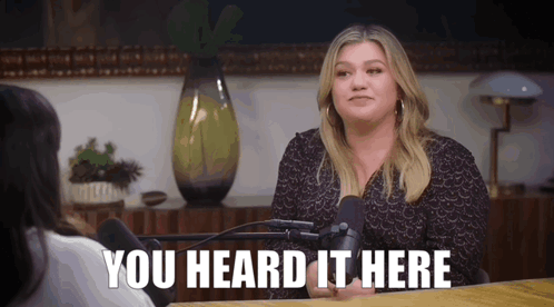 Kelly Clarkson Angie Martinez Irl Podcast GIF - Kelly Clarkson Angie Martinez Irl Podcast You Heard It Here GIFs