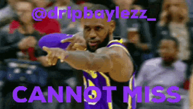 a picture of a basketball player with the words " cannot miss " below him