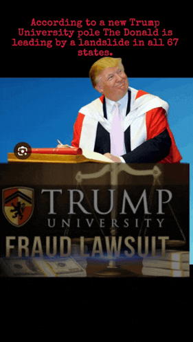 according to a new trump university poll the donald is leading by a landslide