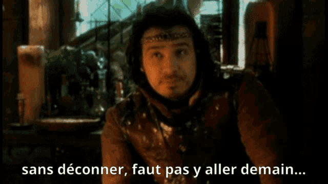 a man with a crown on his head says sans deconner