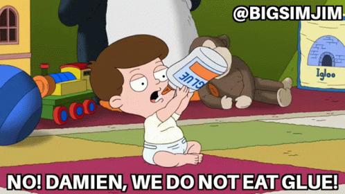 No Damien We Dont Eat Glue Roger Smith GIF - No Damien We Dont Eat Glue Roger Smith American Dad GIFs