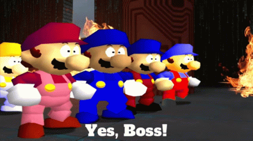 Smg4 Yes Boss GIF - Smg4 Yes Boss Yes Sir GIFs