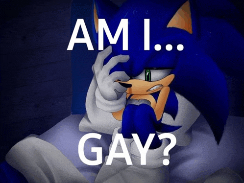 a picture of a cartoon character with the words am i ... gay