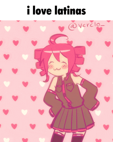 a drawing of a girl with the words " i love latinas " below it
