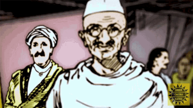 Staring Mahatma Gandhi GIF - Staring Mahatma Gandhi Amar Chitra Katha GIFs