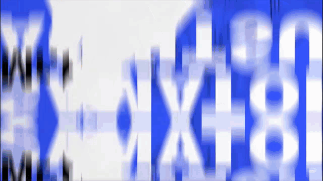 a blurred image of a blue and white background with the number 18 on it