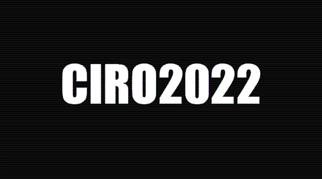 the word ciro2022 is displayed on a black screen
