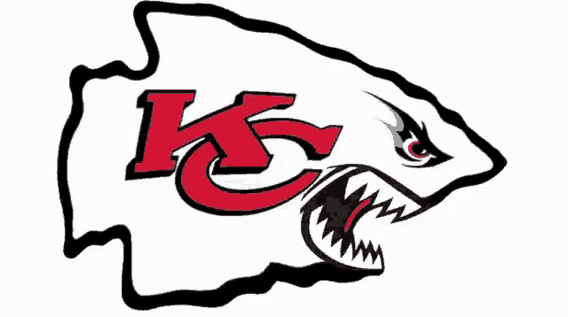 a logo for the kansas city chiefs shows a spear with the letter k on it