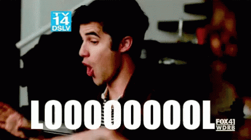Lol GIF - Lol Darren Criss Blaine Anderson GIFs
