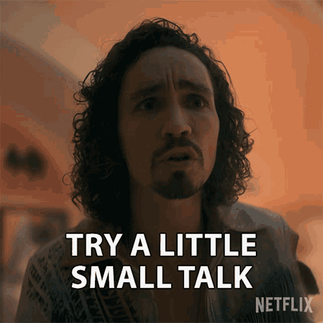 Try A Little Small Talk Klaus Hargreeves GIF - Try A Little Small Talk Klaus Hargreeves Robert Sheehan GIFs