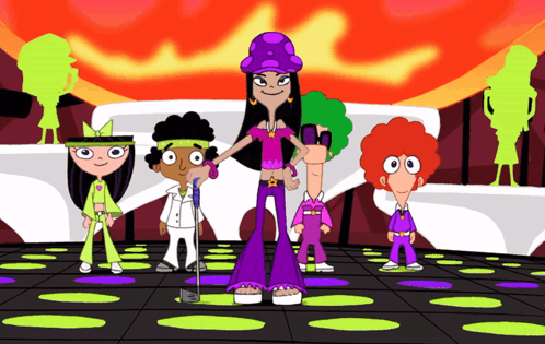 Phineas And Ferb Phineas And Ferb Dancing GIF - Phineas And Ferb Phineas And Ferb Dancing Stacy Hirano GIFs