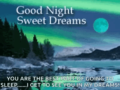 good night sweet dreams you are the best part of going to sleep