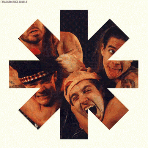 a picture of the red hot chilli peppers is displayed