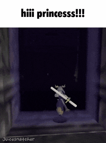 a screenshot of a video game that says hiii princess on it