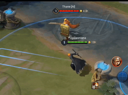 a screenshot of a video game with thane at 1k