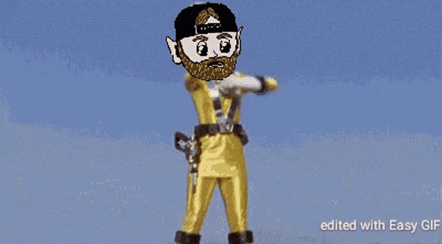 a cartoon of a man with a beard wearing a hat that says ' do & a ' on it
