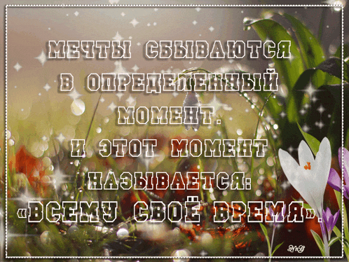 a picture of flowers with a quote in russian on it