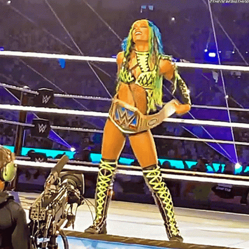 Sasha Banks Smack Down Womens Champion GIF - Sasha Banks Smack Down Womens Champion Entrance GIFs