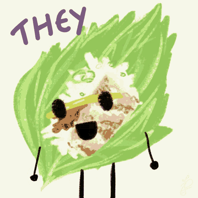a drawing of a leaf with the words they call