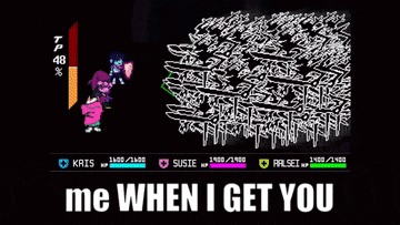 a screenshot of a video game with the words me when i get you at the bottom