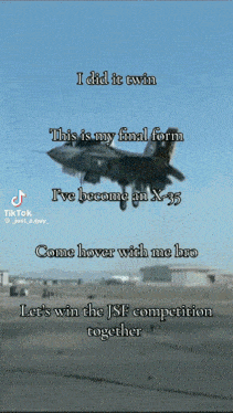a fighter jet is flying through the air with a caption that says i did it twin