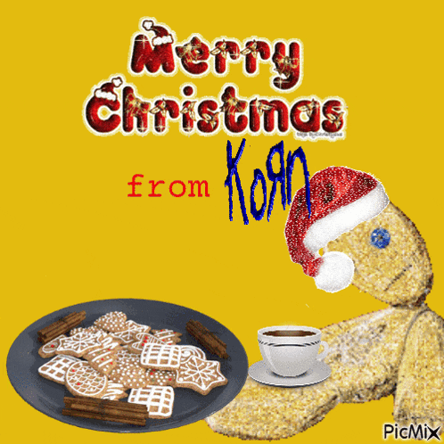 a merry christmas from korn greeting card