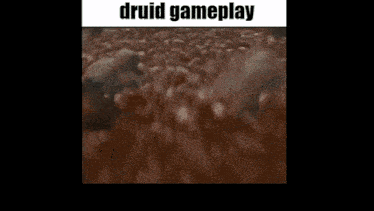 a picture of a person looking out a window with the words druid gameplay written on it