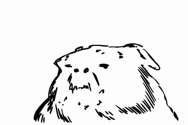 a black and white drawing of jesus with a beard