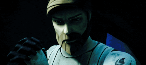 a close up of a man with a beard