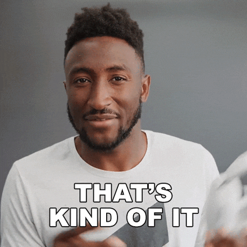 a man says that 's kind of it while looking at the camera