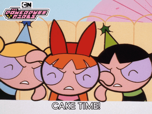 Cake Time Buttercup GIF - Cake Time Buttercup Blossom GIFs