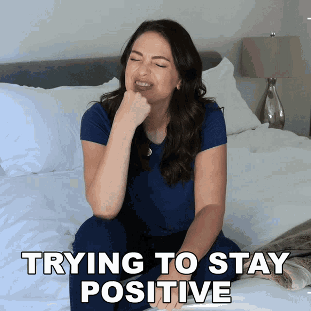 Trying To Stay Positive Sharzad Kiadeh GIF - Trying To Stay Positive Sharzad Kiadeh Positive Thinking GIFs