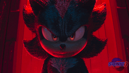 a poster for sonic the hedgehog 3 with a shadow character
