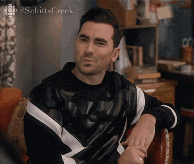 Im Sorry Is That A Soft Yet Affirmative Indication That You Miss Me Dan Levy GIF