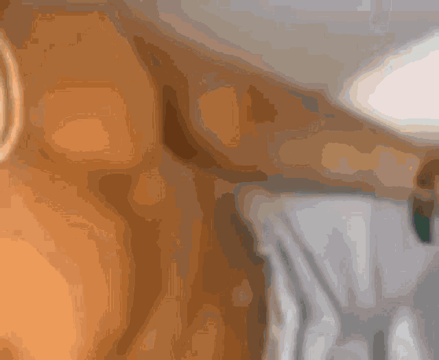 a computer generated image of a cliff with a purple stripe