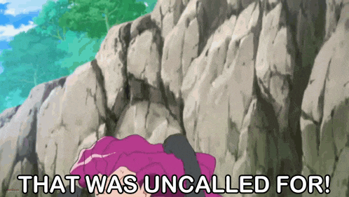 a cartoon of a person laying on a rock with the words that was uncalled for