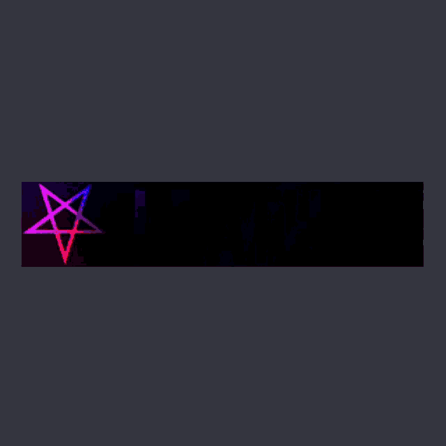 a sign that says leathan with a pentagram on it