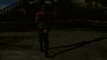 a video game screen shows a woman in shorts and thigh high socks