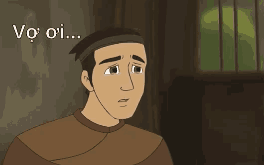 a cartoon man with a sad look on his face and the words em o dau