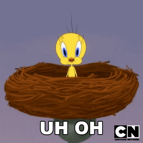 Uh Oh Pájaro Piolín GIF - Uh Oh Pájaro Piolín Looney Tunes GIFs