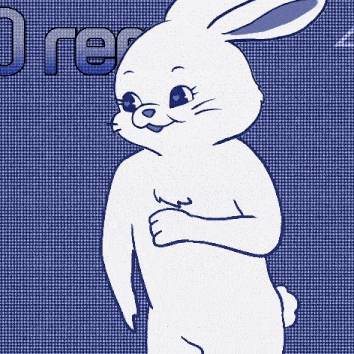 a drawing of a white rabbit with the word oreo written in the background