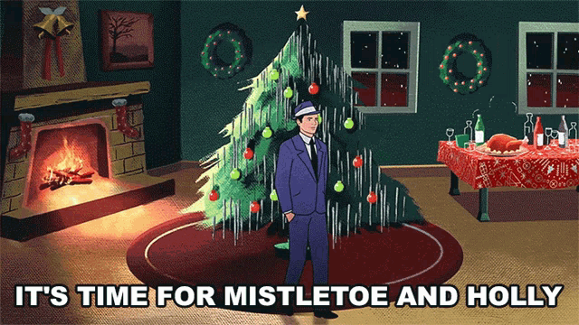 Its Time For Mistletoe And Holly Frank Sinatra GIF - Its Time For Mistletoe And Holly Frank Sinatra Mistletoe And Holly Song GIFs