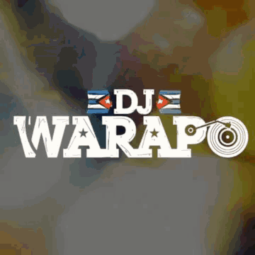 a logo for dj warapo with a record on it